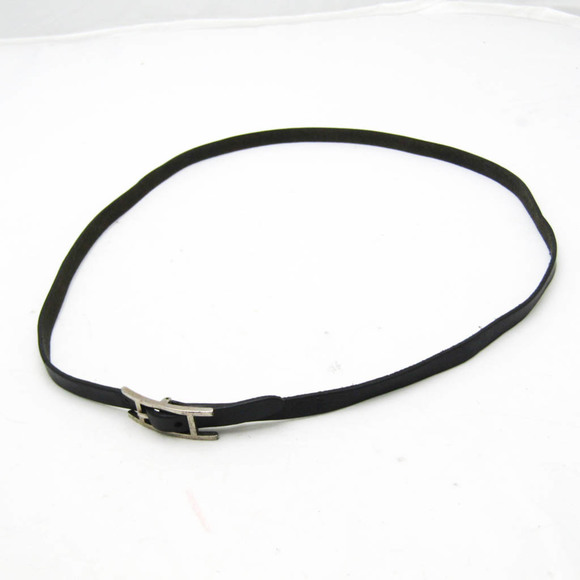 Hermes Hapi Triple Bracelet Choker Leather,Metal No Stone Bangle Black,Silver - Picture 4 of 11